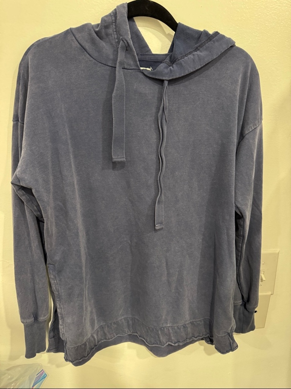 aerie Vintage Wash Slate Blue Hooded Pullover